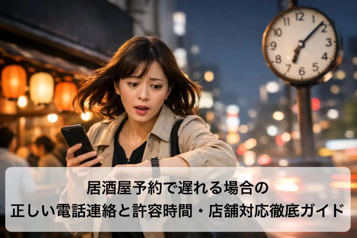 居酒屋予約で遅れる場合の正しい電話連絡と許容時間・店舗対応徹底ガイド